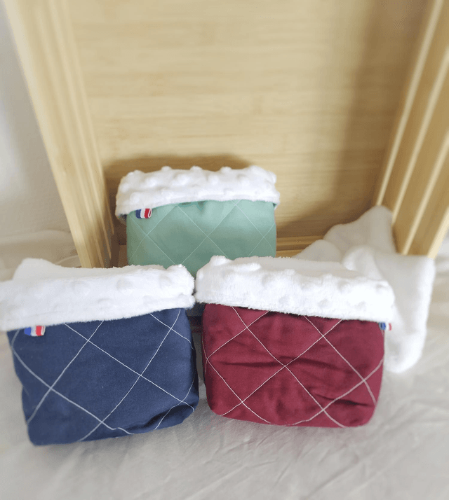 Panière de 7 lingettes double face en bambou