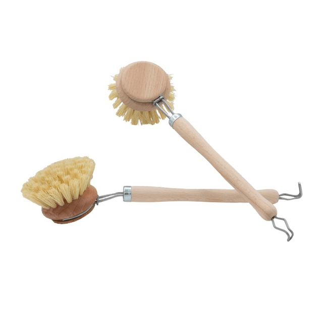Brosse vaisselle avec tête amovible en bois de hêtre