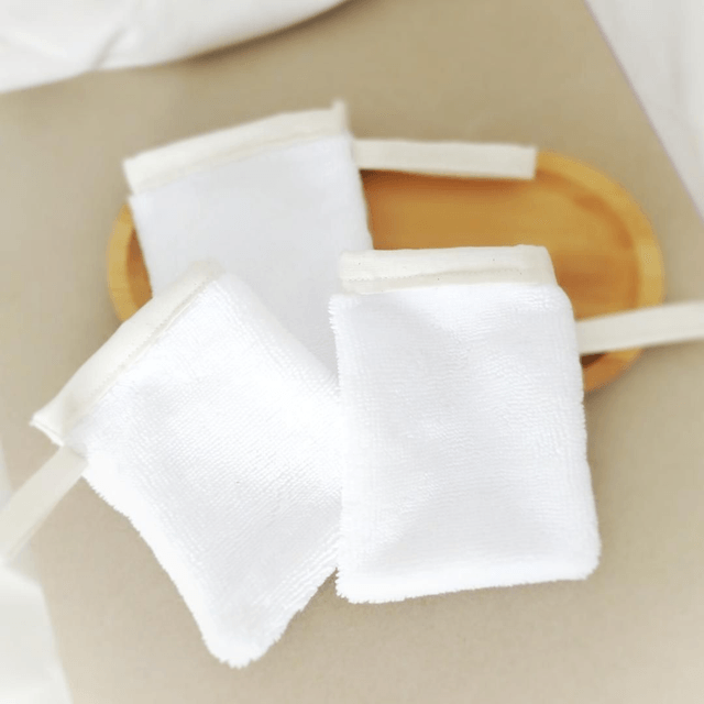 Mini Gant de Toilette en Éponge de Bambou Écologique