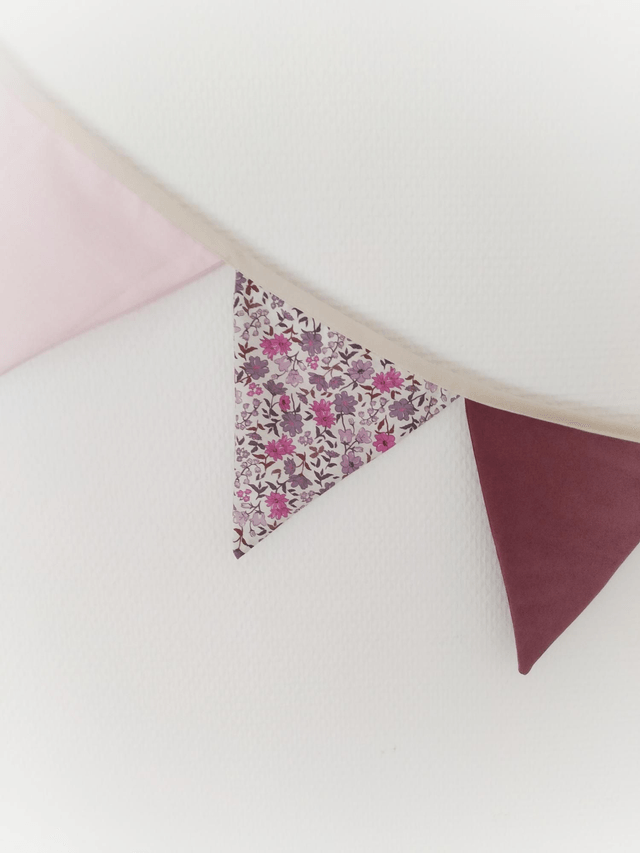 Guirlande de Fanions en Tissu - Décoration pour Chambre d’Enfant
