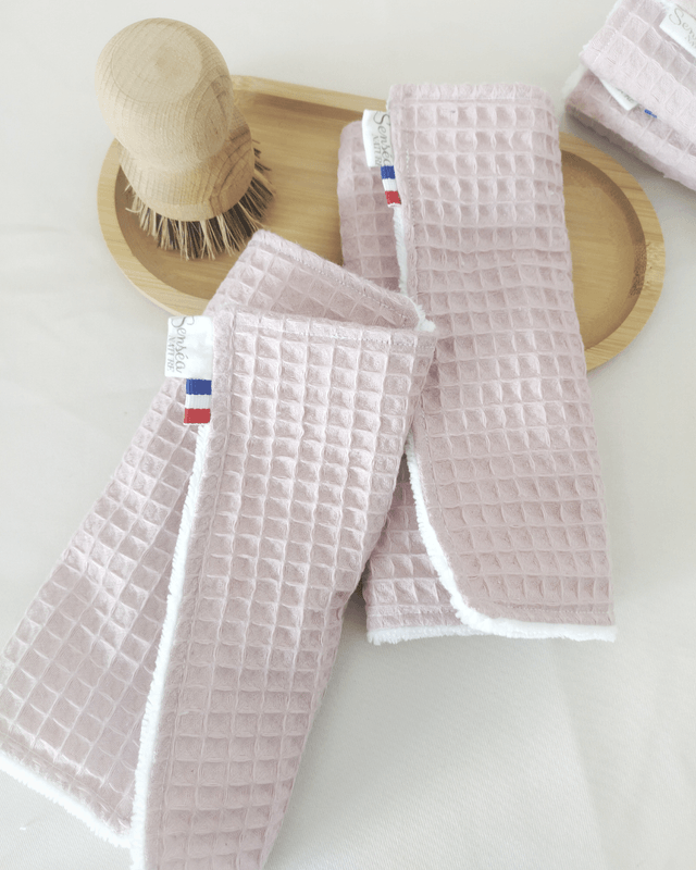 Lot de 3 mini-serviettes 3 en 1 Rose