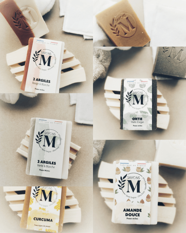Pochette à Savon « Marinière » et un savon au choix