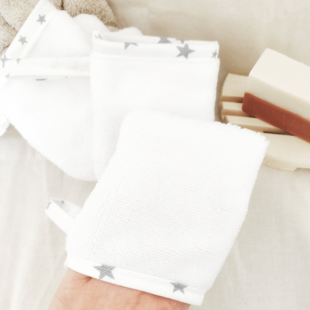 Mini Gant de Toilette en Éponge de Bambou Écologique