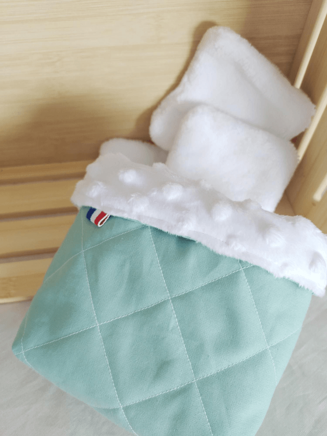 Panière de 7 lingettes double face en bambou