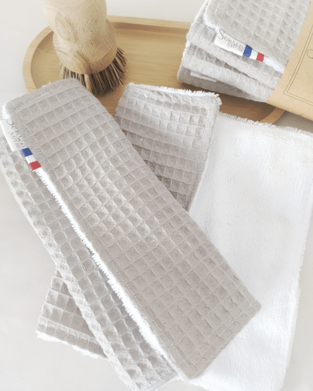 Lot de 3 mini-serviettes 3 en 1 Taupe