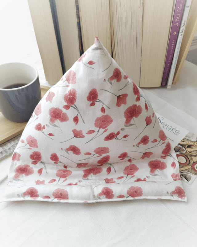 Coussin Berlingot de Lecture Champ de Coquelicots