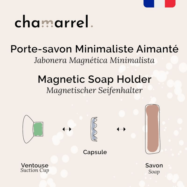 Porte-savon aimanté 