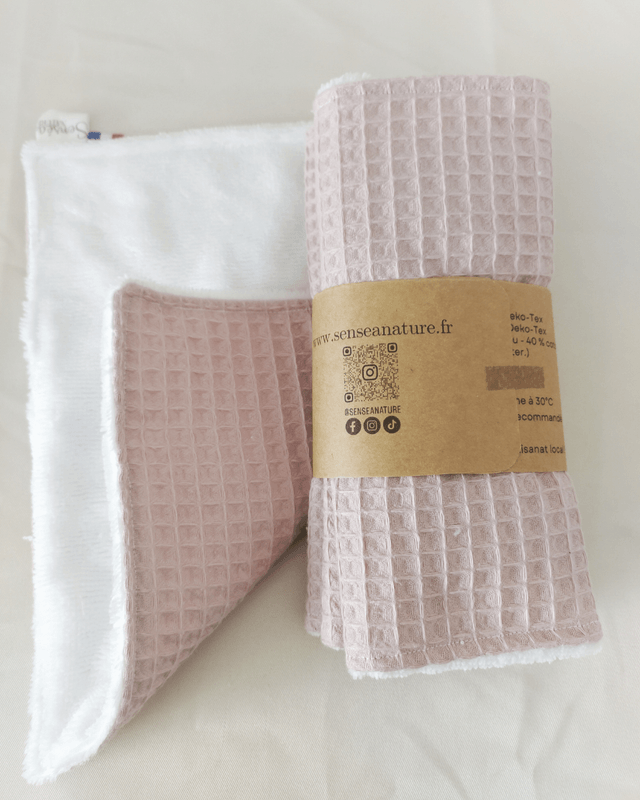 Lot de 3 mini-serviettes 3 en 1 Rose