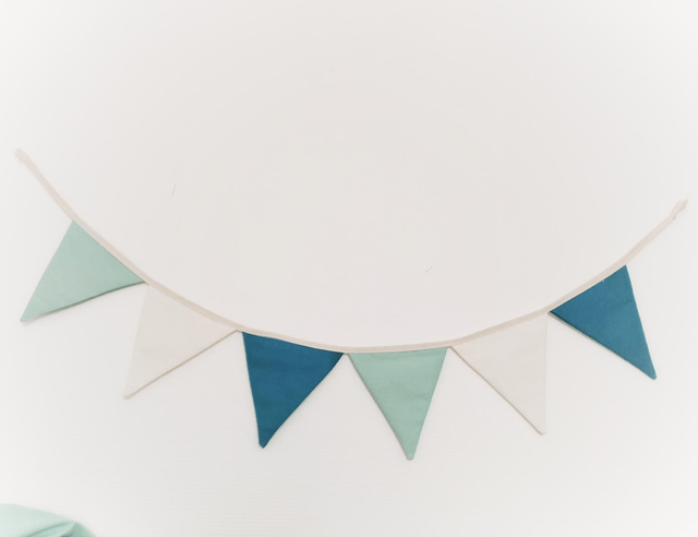 Guirlande de Fanions en Tissu - Décoration pour Chambre d’Enfant