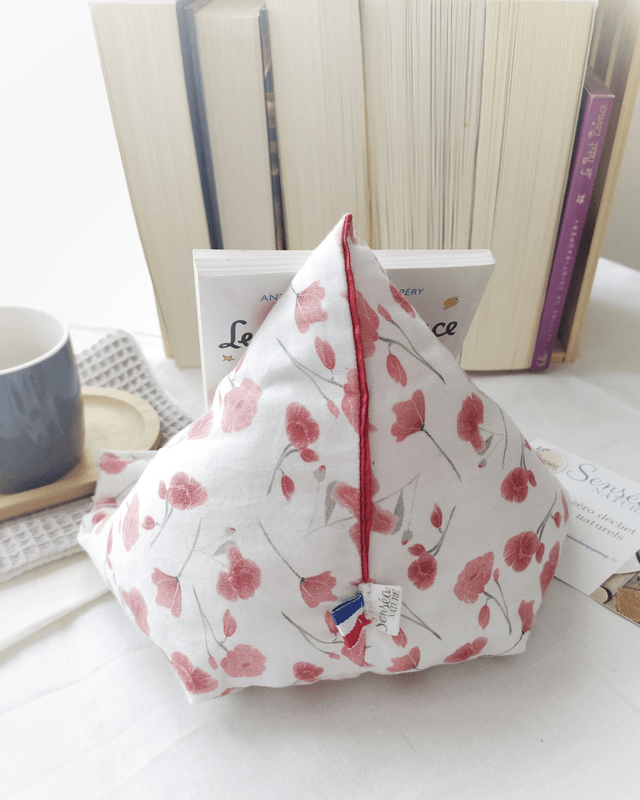 Coussin Berlingot de Lecture Champ de Coquelicots